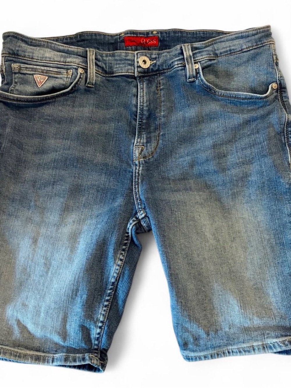 Guess Blue Relaxed Fit Men's Denim Shorts